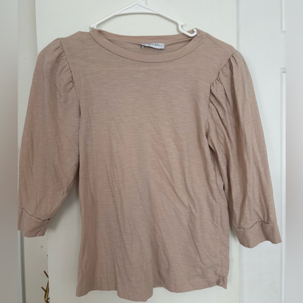 South Moon Under Tan 3/4 Puffed Sleeve